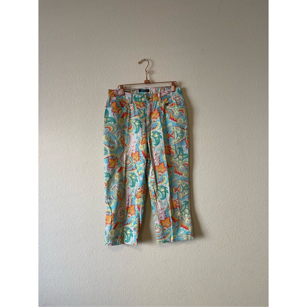 Lauren Ralph Lauren paisley printed colorful capri pants‎